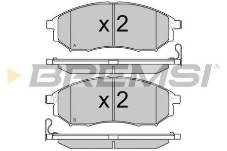 Гальмівні колодки пер. Navara 05- (Sumitomo) BREMSI BP3350