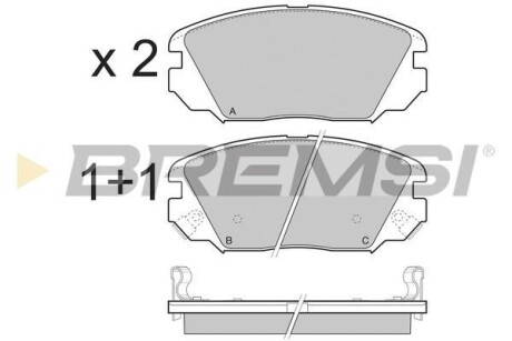 Гальмівні колодки пер. Tucson 04-10 (mando) BREMSI BP3401