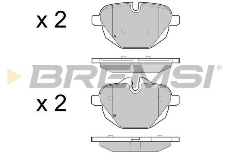 Гальмівні колодки зад. BMW 5 (F10)/X3 (F25) 10- (TRW) BREMSI BP3449