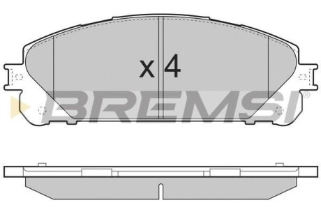 Гальмівні колодки пер. Lexus RX 08-15/Toyota RAV4 12- (advics) BREMSI BP3481