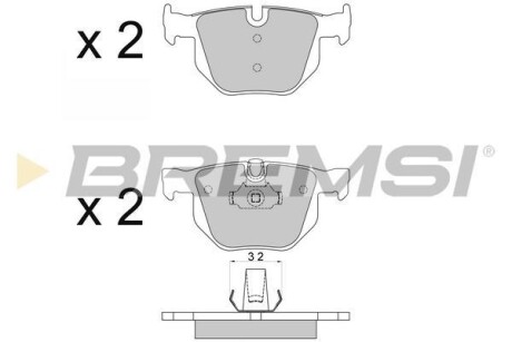 Гальмівні колодки зад. BMW X5/X6 08- BREMSI BP3509