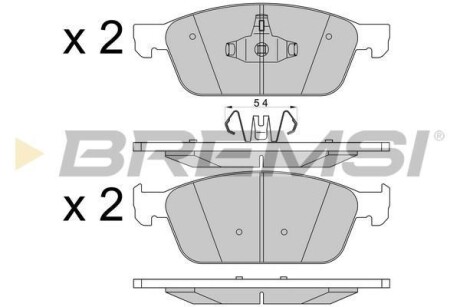 Тормозные колодки пер. Focus III 10-/Transit 13- (ATE) BREMSI BP3546