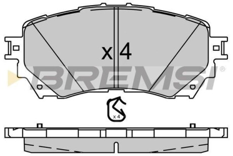 Тормозные колодки пер. Mazda 6 12- (Akebono) BREMSI BP3554