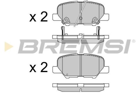 Тормозные колодки зад. ASX/Outlander/C4/6/4008 12- (AKEBONO) BREMSI BP3555