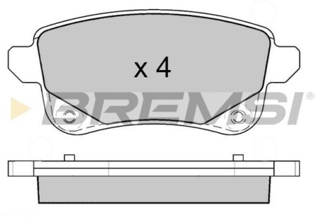 Гальмівні колодки зад. Megane IV 15- /Scenic III 09- (TRW) BREMSI BP3645