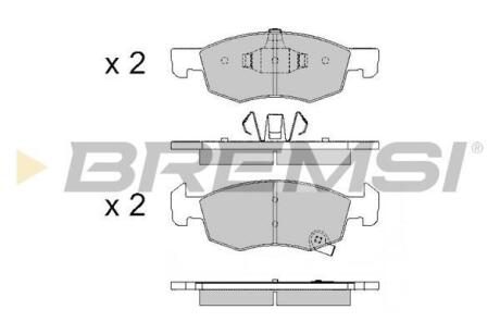Гальмівні колодки перед. CORSA E 1.0-1.6 14- (ATE-TEVES) BREMSI BP3646
