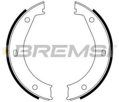 Колодки ручного гальма BMW 5(E28,E34) 81-97/6(E24) 77-89/ 7(E38) 94-01 (ATE) BREMSI GF0076 (фото 1)