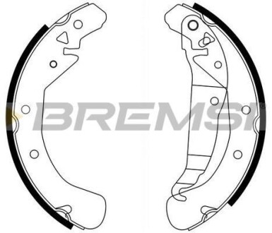 Тормозные колодки зад. Combo 01-05/Astra F/G 91-05 (бараб.) (230x42) BREMSI GF0358