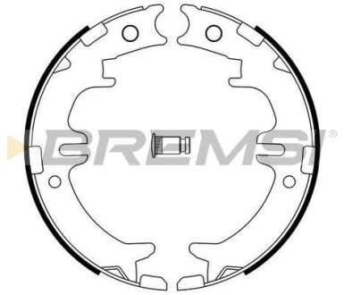 Колодки ручного гальма Lexus RX/IS/GS 93-08, Avensis/Previa/Rav4 90-06 BREMSI GF0964