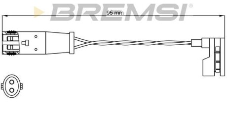 Датчик гальмівних колодок Sprinter/Crafter/Viano 06- зад. BREMSI WI0627