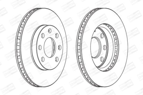 Диск гальмівний Ланос/Нексия R13 (кратно 2) CHAMPION 561248CH