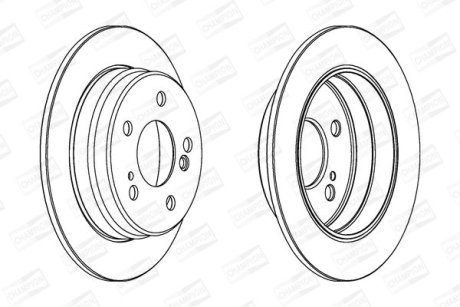 Диск тормозной задний (кратно 2) MB (W201, W124) CHAMPION 561333CH