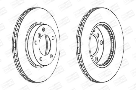 Диск тормозной передний (кратно 2) BMW CHAMPION 561551CH