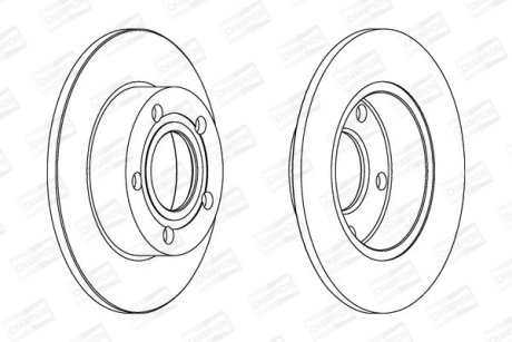 Диск гальмівний задній 2) Audi A4, A4 Avant Quattro CHAMPION 562005CH