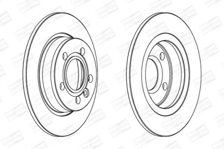Диск тормозной задний (кратно 2) Ford Galaxy I/ VW Sharan (97-10) CHA CHAMPION 562057CH