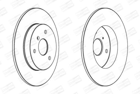Фото гальмівний диск перед. Smart 0.6/0.7/1.0 i/0.8 cdi 98- (280x9) компл. 2шт CHAMPION 562155CH Гальмівний диск перед. Smart 0.6/0.7/1.0 i/0.8 cdi 98- (280x9) компл. 2шт CHAMPION 562155CH