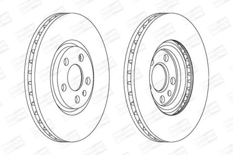 Диск тормозной передний (кратно 2) Citroen Jumpy (94-06) / Fiat Scudo (220_) (96-06) CHAMPION 562224CH