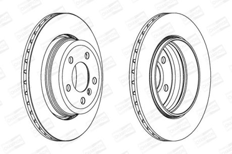 Гальмівний диск задн. BMW X3 (E83) 04-11 CHAMPION 562327CH1