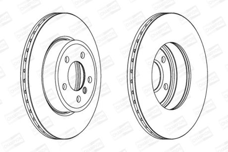 Диск гальмівний передній (кратно 2) Bmw X3 (04-) CHAMPION 562350CH