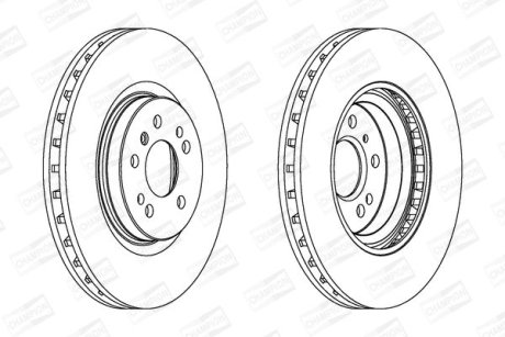 Диск тормозной передний MB M-Class (W164) (05-12), R-Class (W251, V251) (05-17) (562403CH-1) CHAMPION 562403CH1