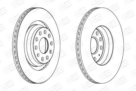 Гальмівний диск задн. A3/CC/Golf/Kodiaq/Leon (06-21) компл. 2шт CHAMPION 562432CH
