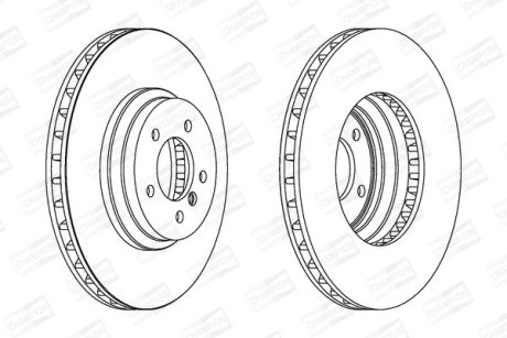 Диск тормозной передний Bmw 3 (E90) (04-12), 3 Convertible (E93) (06-13) (562519CH-1) CHAMPION 562519CH1