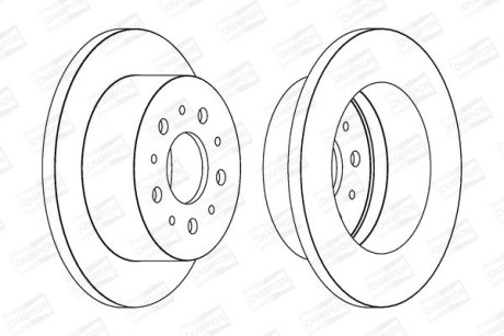 Диск гальмівний задній 2) Citroen Jumper (06-)/Fiat Ducato (06-)/Peugeot Boxer (05-) CHAMPION 562526CH