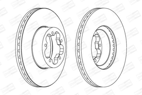 Диск тормозной передний (кратно 2) Ford Transit (06-14), Transit Tourneo (06-14) CHAMPION 562540CH