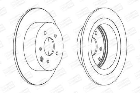 Диск гальмівний задній (кратно 2) Nissan Juke (10-19), Qashqai I, Teana (I,II,III) CHAMPION 562576CH