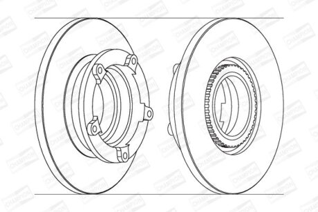 Диск тормозной задний (кратно 2) Ford Transit (06-14) CHAMPION 562638CH1