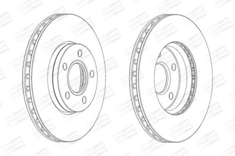 Диск тормозной передний (кртано 2) Ford Focus III CHAMPION 562752CH