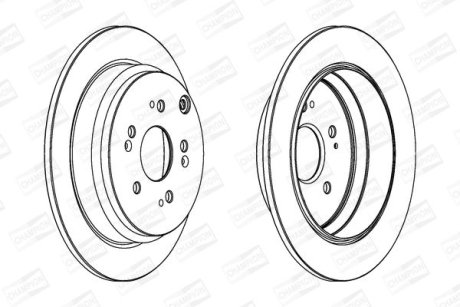 Диск гальмівний задній 2) Honda CR-V CHAMPION 562884CH