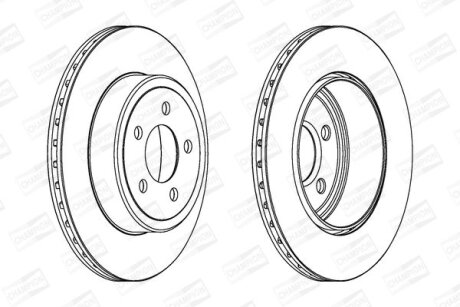 Гальмівний диск задн. CHRYSLER 300C 04- CHAMPION 563034CH-1