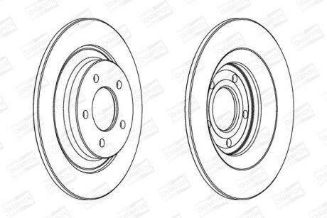 Гальмівний диск задн. MAZDA 5 (CR) 05-10 компл. 2шт CHAMPION 563038CH