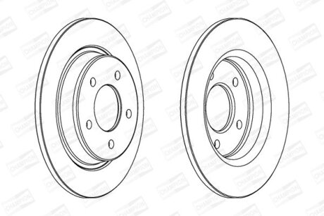 Гальмівний диск задн. MAZDA 3/5 03- компл. 2шт CHAMPION 563043CH