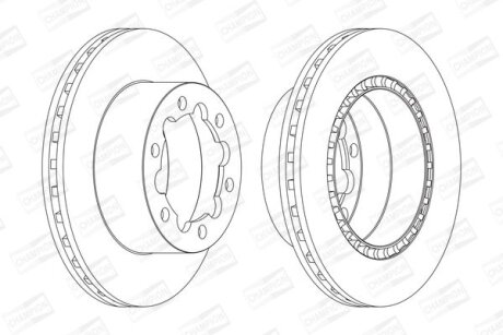 Диск тормозной задний (кратно 2) MB Sprinter (06-)/ VW Crafter (06-) CHAMPION 569138CH