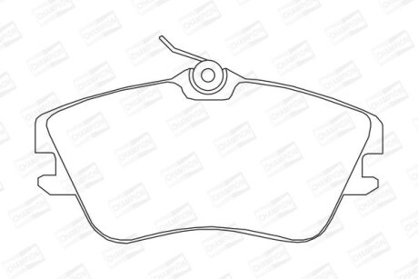 Колодки тормозные дисковые передние VW T4 CHAMPION 571847CH