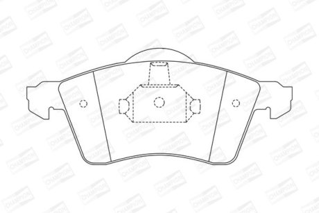 Колодки тормозные дисковые передние VW Caravelle, transporter T4 CHAMPION 571934CH