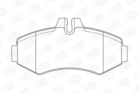 Колодки тормозные дисковые передние MB Sprinter (96-06), Vito (96-03) CHAMPION 571946CH