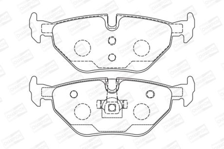 Колодки гальмові дискові задні Bmw 3 (E46) (97-05), 3 Compact (E46) (01-05) CHAMPION 571960CH