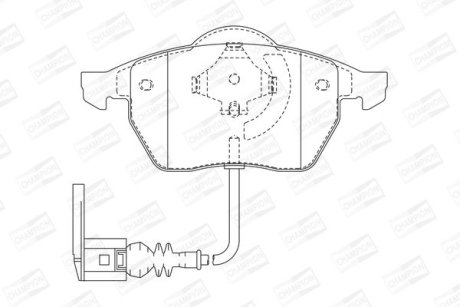 Колодки гальмівні дискові передні AUDI A3, S3 Quattro, TT, TT Quattro SEAT Leon, Toledo SKODA Octavia VW Beetle, Bora, Gol CHAMPION 571984CH