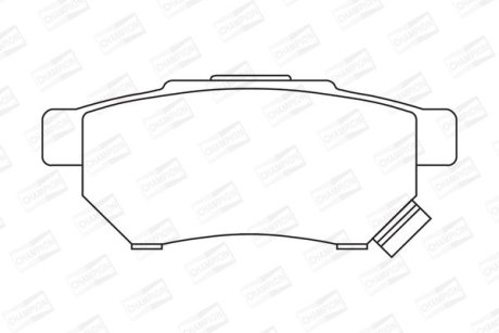 Колодки гальмові дискові задні HONDA CIVIC VI Fastback (MA, MB) 94-01, CIVIC VI Hatchback (EJ, EK) 95-01 CHAMPION 572136CH