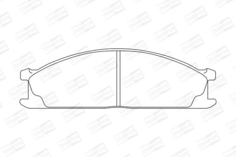 Колодки гальмівні дискові передні Nissan Navara (98-), NP300 Pickup (08-), Terrano (I,II) CHAMPION 572373CH
