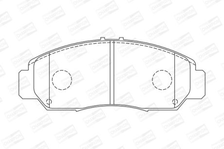 Колодки гальмівні дискові передні HONDA ACCORD VII (CM) 02-08, CIVIC IX Saloon (FB) 11- CHAMPION 572449CH