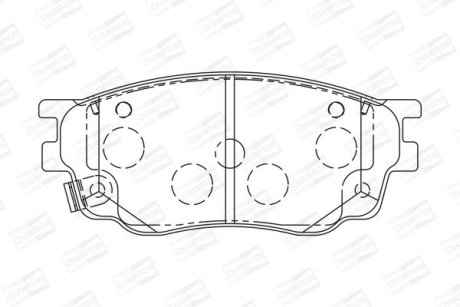 Колодки гальмівні дискові передні MAZDA 6 Hatchback (GG) 02-08, 6 Saloon (GG) 02-08 CHAMPION 572489CH