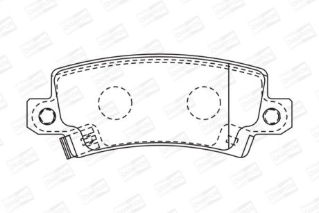 Колодки гальмові дискові задні TOYOTA Corolla CHAMPION 572492CH