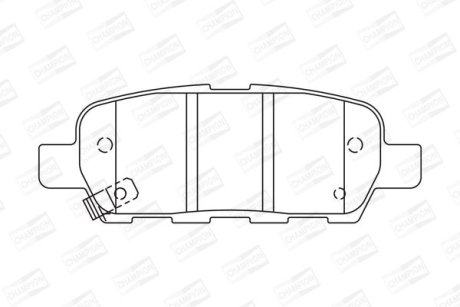 Колодки гальмові дискові задні Nissan X-Trail CHAMPION 572501CH