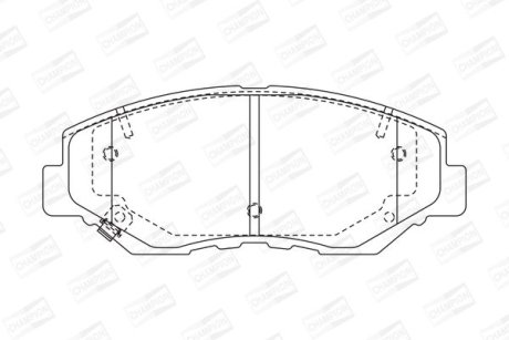 Колодки гальмівні дискові передні Honda CR-V CHAMPION 572504CH