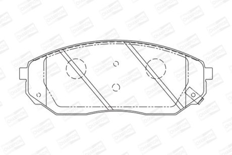 Колодки гальмівні дискові передні KIA SORENTO I (JC) 02-11|MAZDA 626 II (GC) 82-90 CHAMPION 572511CH