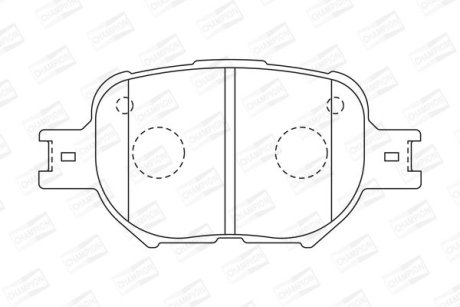 Колодки гальмівні дискові передні TOYOTA CALDINA Estate (_T24_) 02-07, CELICA Coupe (_T23_) 99-06 CHAMPION 572517CH